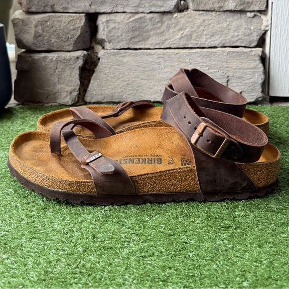 Birkenstock Brown Leather Sandals - Picture 4 of 11